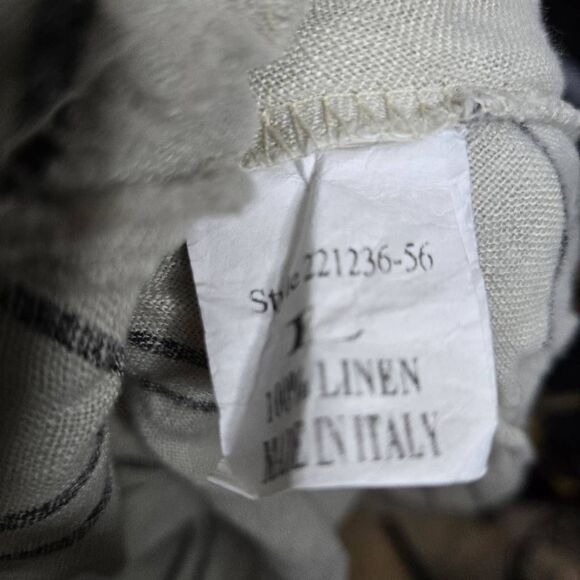 Cristina Vergani Dress Sleeveless 100% Linen Asymmetrical Hem Size Large - Picture 10 of 10